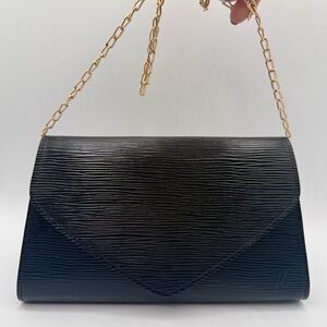 A condition - Vintage Louis Vuitton Black Epi Art Deco Clutch